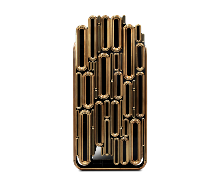 Oblong Gold Cabinet