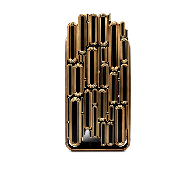 Oblong Gold Cabinet