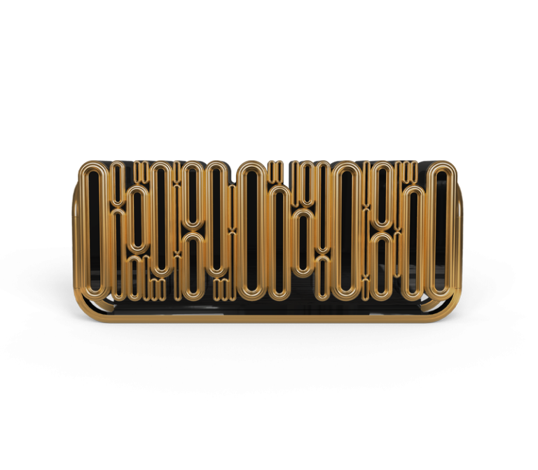 Oblong Gold Sideboard