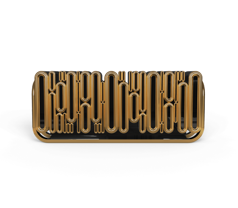 Oblong Gold Sideboard