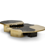 Ophelia Portoro Marble and Gold Center Table image 4