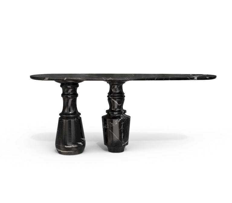 Pietra Nero Marquina Console