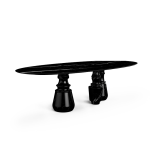 Pietra Oval XL Nero Marquina Dining Table image 1
