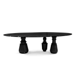 Pietra Oval XL Nero Marquina Dining Table image 2