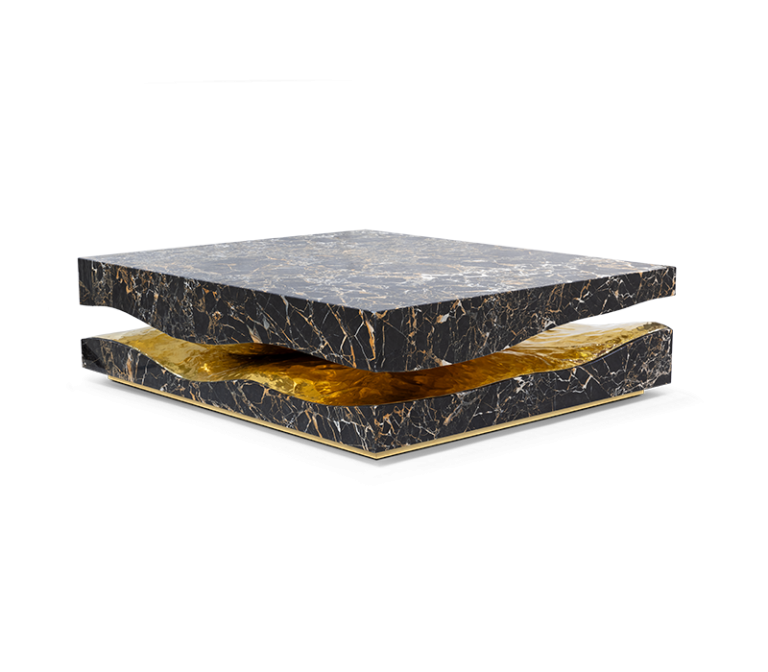 Quarry Portoro Marble Center Table