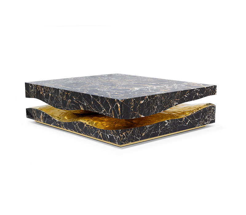Quarry Portoro Marble Center Table