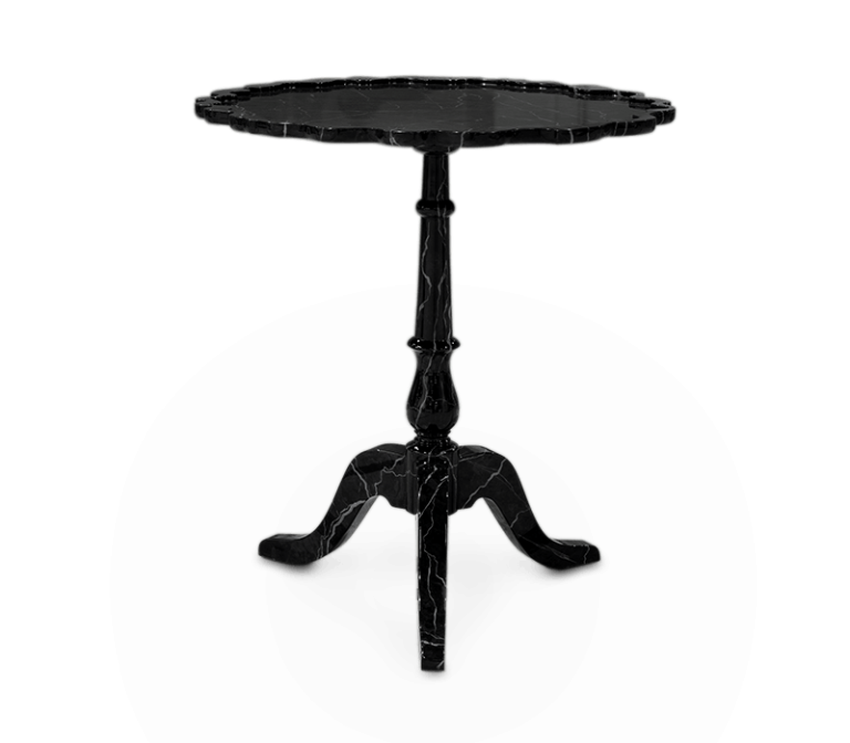 Shield Faux-Marble Side Table