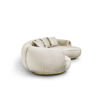 Soleil Curved Cream Sofa image 3
