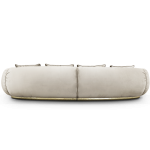 Soleil Curved Cream Sofa image 4