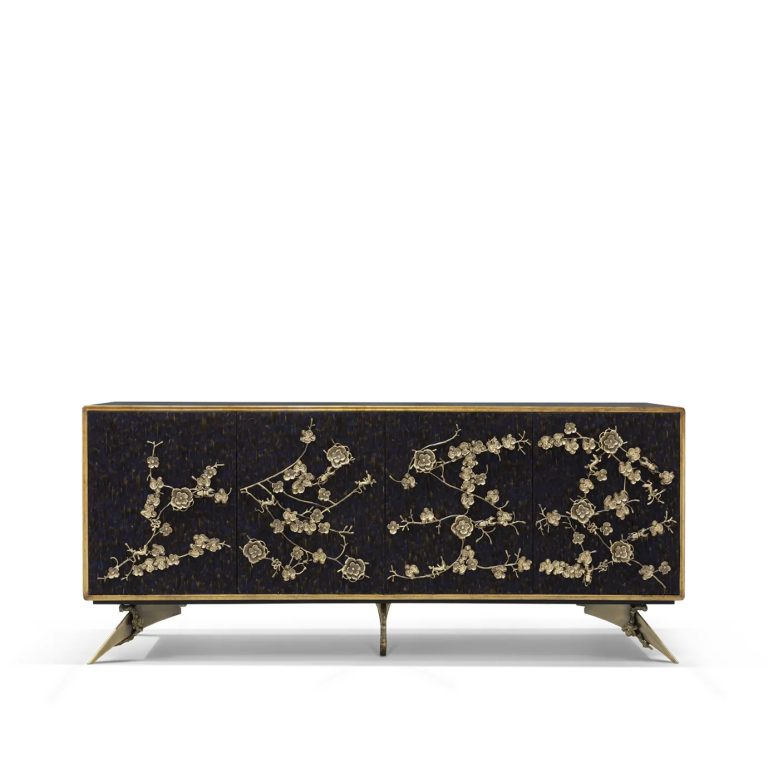 Spellbound Peacock Purple Feather Cabinet