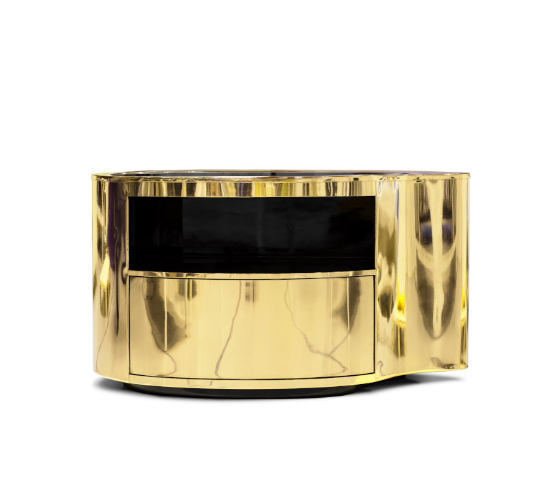 Wave Big Gold Nightstand