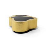 Wave Hammered Brass Center Table image 3