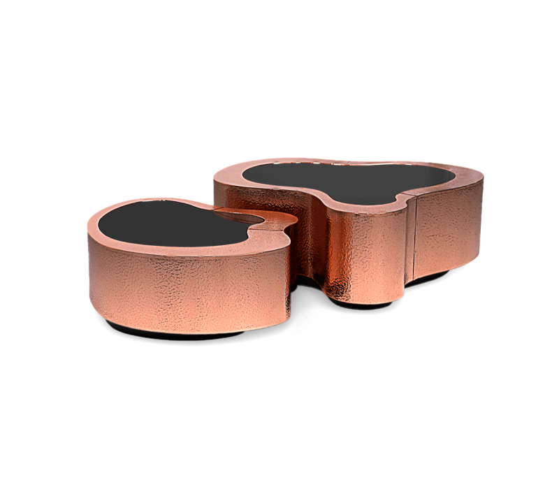 Wave Hammered Copper Center Table