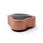 Wave Hammered Copper Center Table image 3