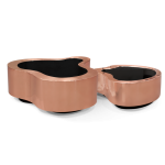 Wave Polished Copper Center Table image 1