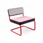 Superlounge Chair Blue Grid image 1