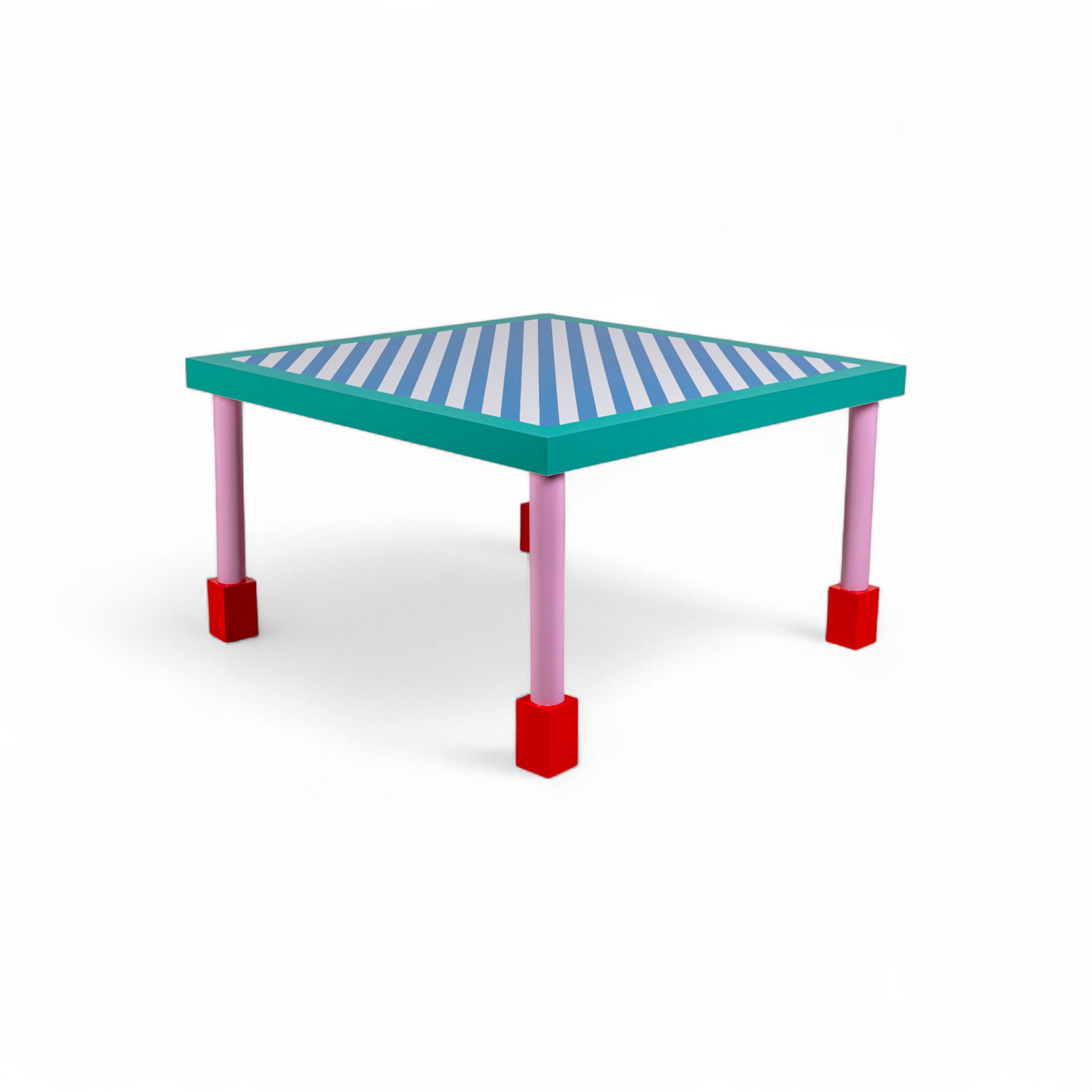Supersquare Table Blue Stripes