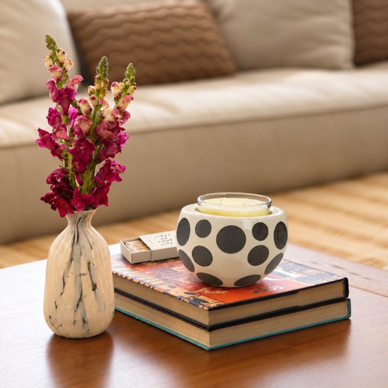 Dots Candle Black