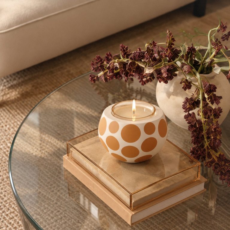 Dots Candle Orange