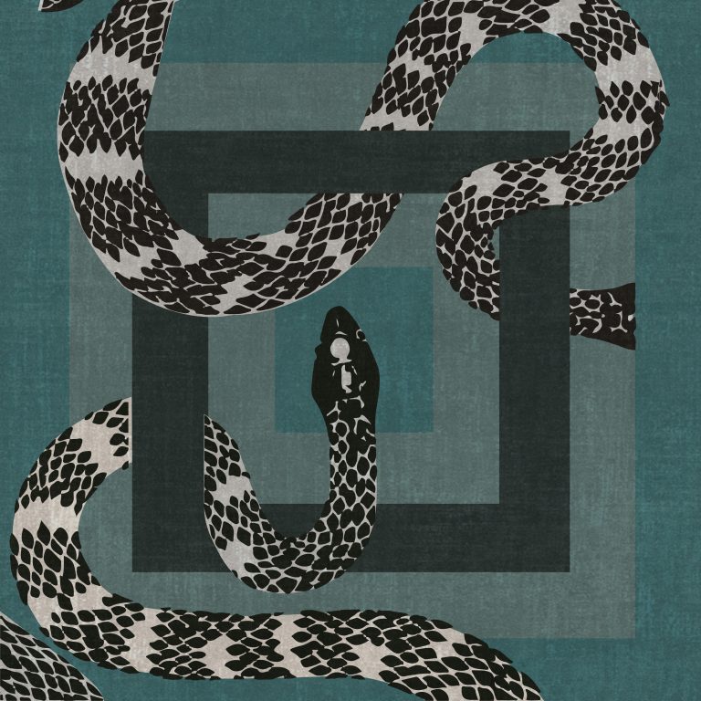 Imperial Snake Square Rug