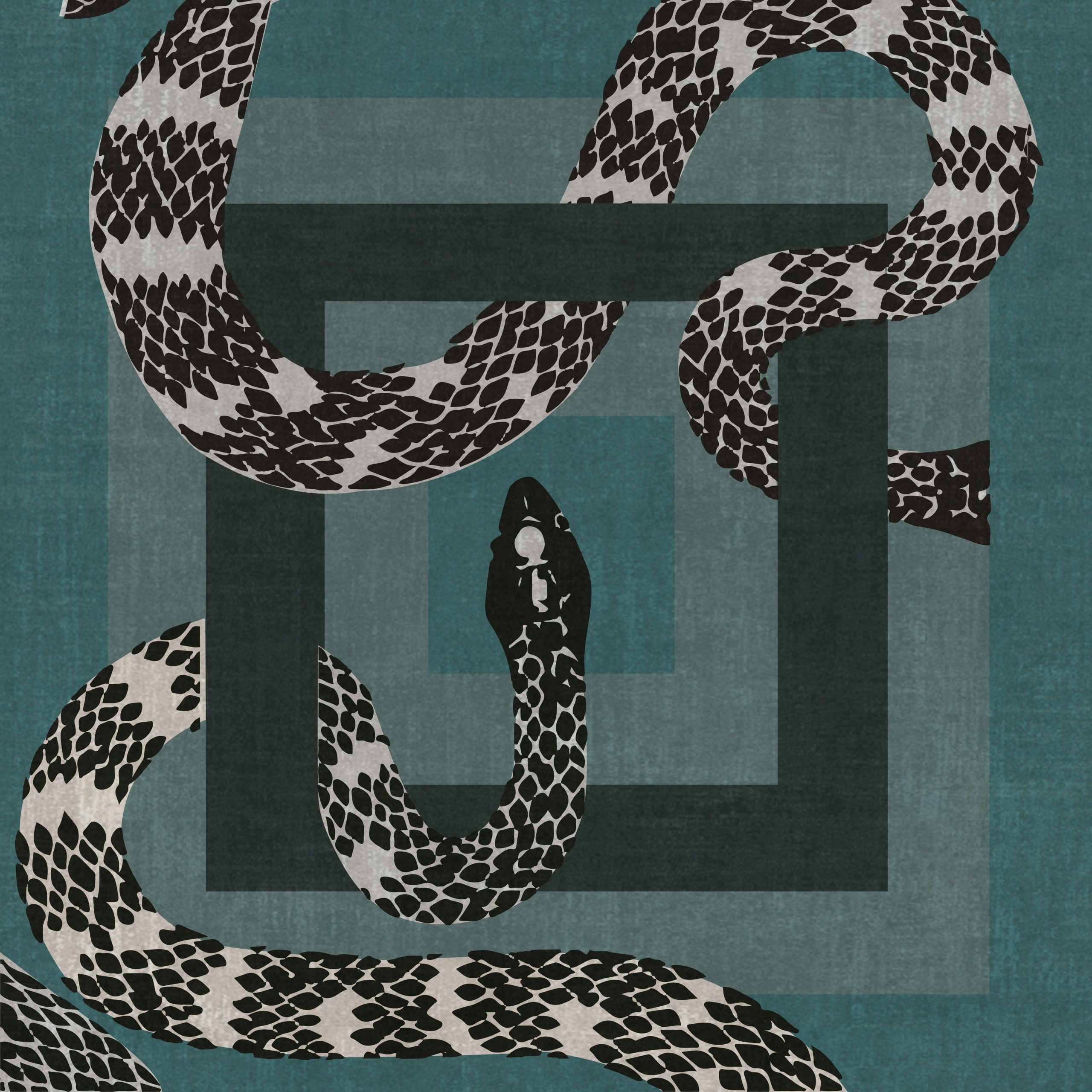 Imperial Snake Square Rug