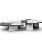 Ophelia Calacatta Marble and Black Center Table image 1