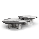 Ophelia Calacatta Marble and Black Center Table image 2