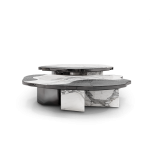 Ophelia Calacatta Marble and Black Center Table image 3