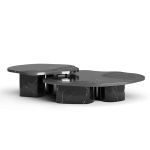 Ophelia Nero Marquina Marble and Black Center Table image 1