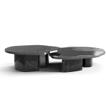 Ophelia Nero Marquina Marble and Black Center Table image 2