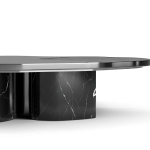 Ophelia Nero Marquina Marble and Black Center Table image 3