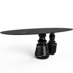 Pietra Oval Nero Marquina Dining Table image 1