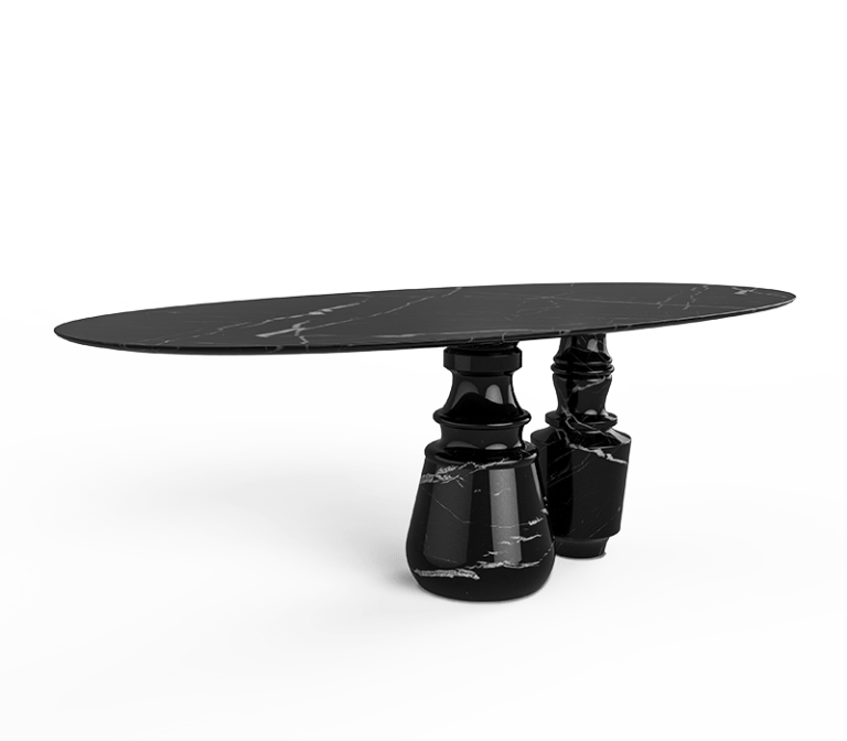Pietra Oval Nero Marquina Dining Table