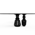 Pietra Oval Nero Marquina Dining Table image 2