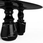 Pietra Oval Nero Marquina Dining Table image 3