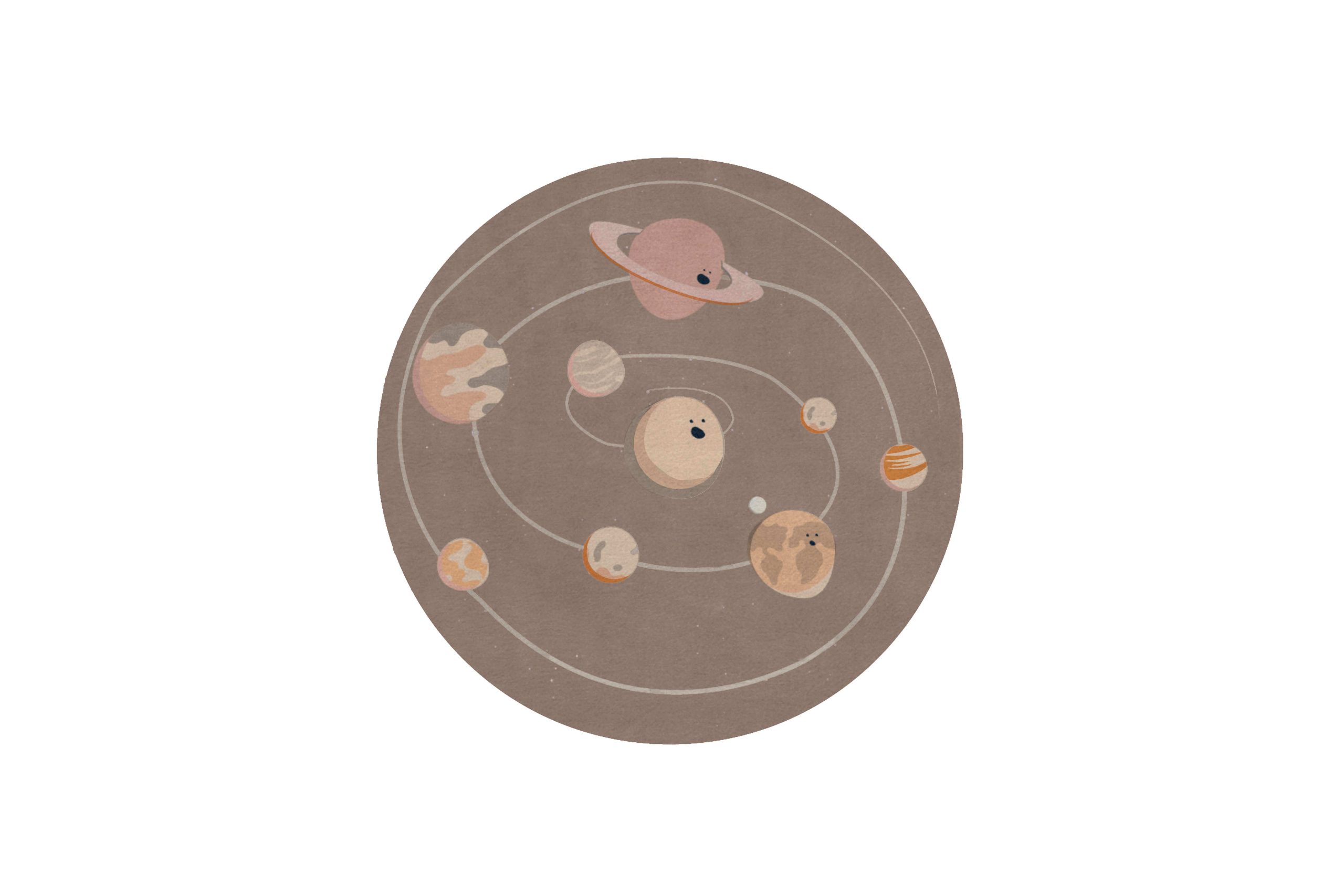 Solar System Round Rug