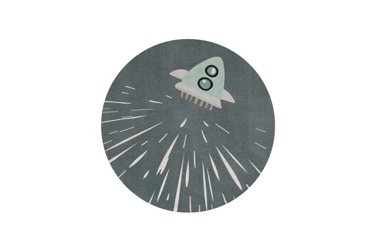 Thunder Rocket Round Rug
