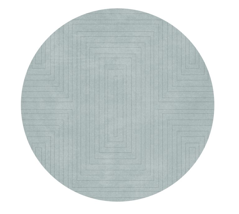White Garden Round Rug