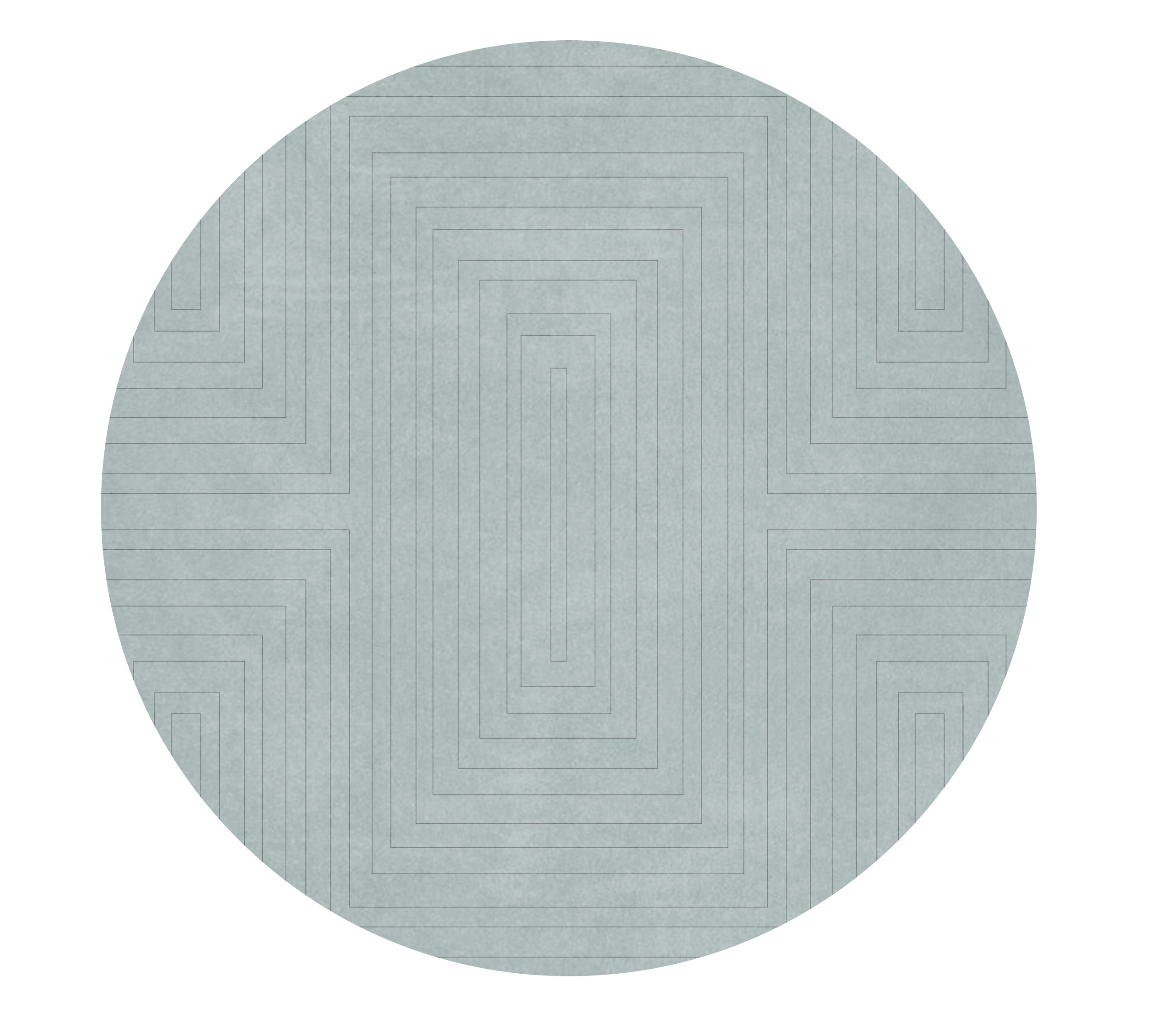 White Garden Round Rug